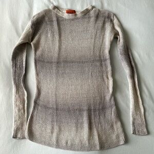 Missoni Mini Dress in Gradient Gray with Ribbed Texture and Ombre Effect